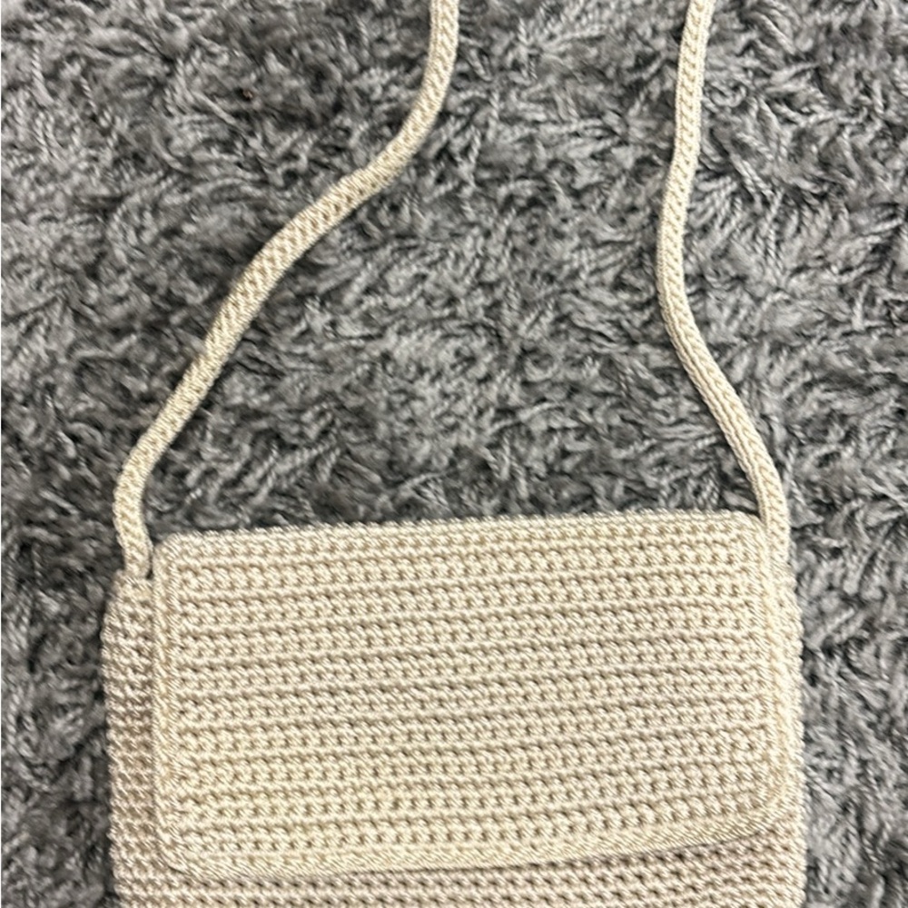 The Sak Elegant Cream Crochet Shoulder Bag